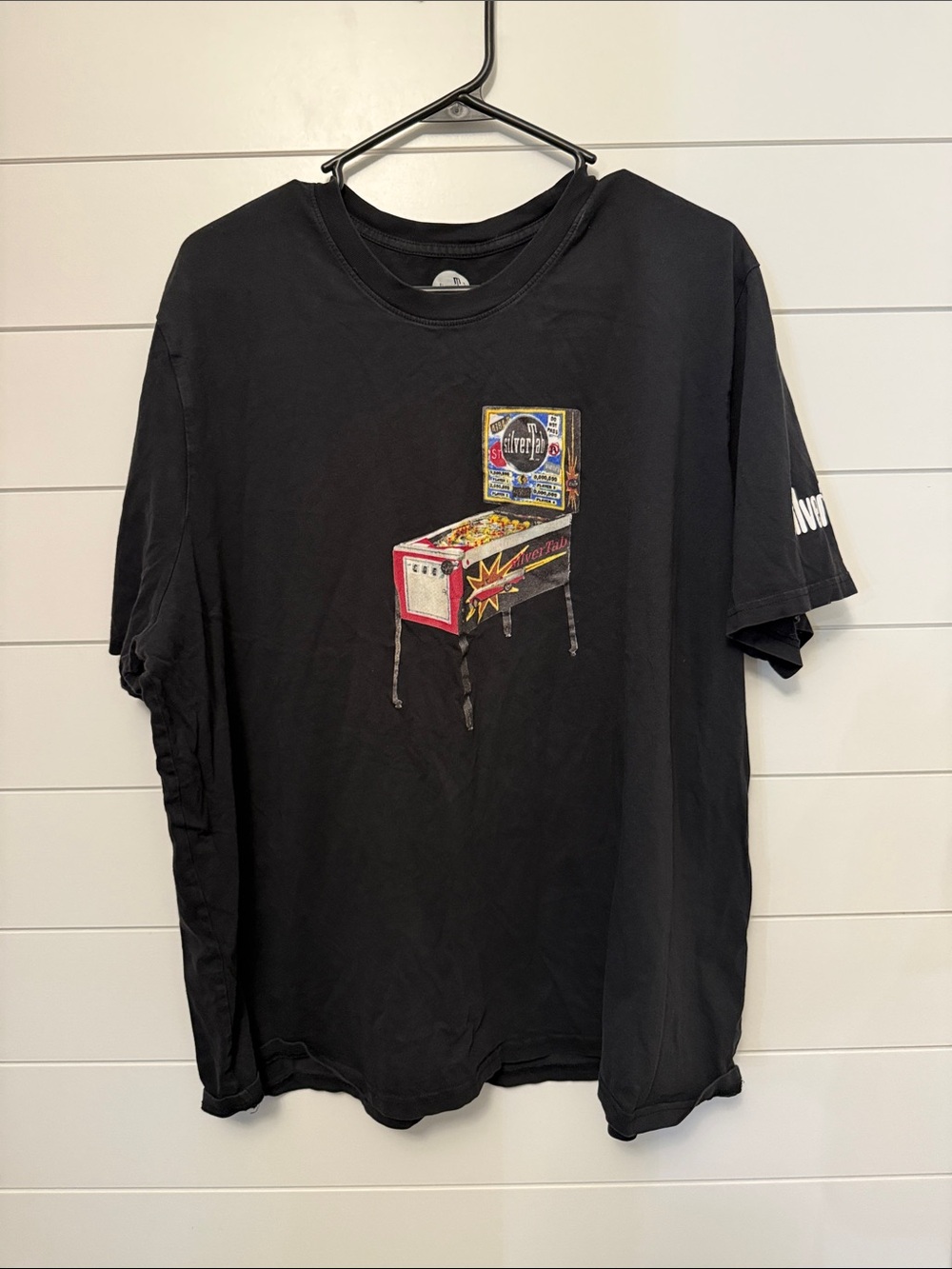 Levi's Silver Tab Black Short Sleeve Tee with Pinball Graphic